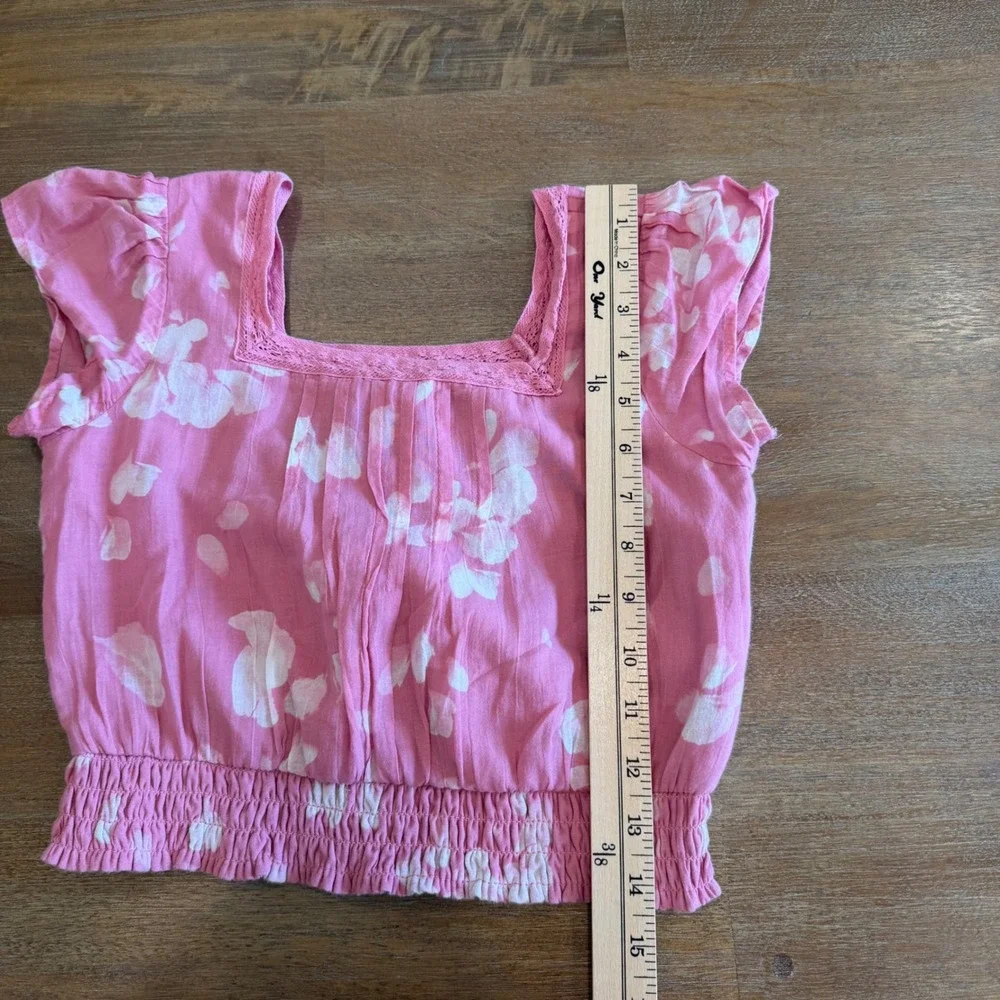 Abercrombie Kids Girls Pink Floral 2 Piece Set Skirt Top Size 9/10 Matching